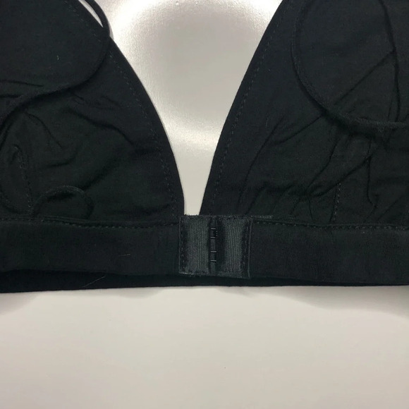 Line & Dot Black Bikini Top Size Medium - Picture 4 of 7